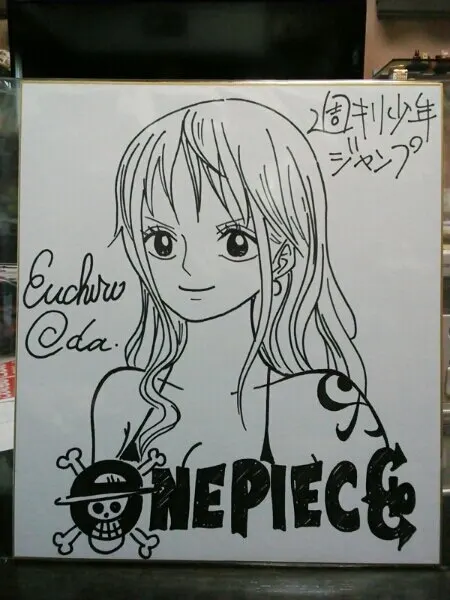 Educational counterfeit reference image (n181293413.3). — educational counterfeit (FAKE) shikishi reference associated with Eiichiro ODA