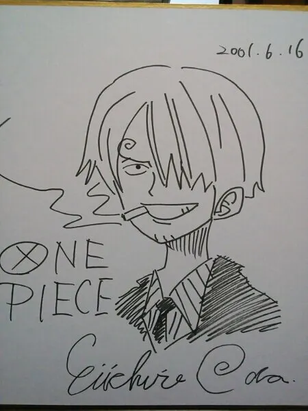 Educational counterfeit reference image (j406915164.3). — educational counterfeit (FAKE) shikishi reference associated with Eiichiro ODA