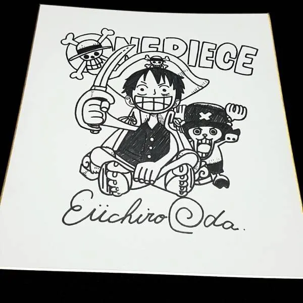 Educational counterfeit reference image (j414440952.1). — educational counterfeit (FAKE) shikishi reference associated with Eiichiro ODA