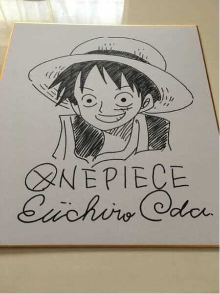Educational counterfeit reference image (p541983077.1). — educational counterfeit (FAKE) shikishi reference associated with Eiichiro ODA