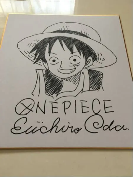 Educational counterfeit reference image (p541983077.1). — educational counterfeit (FAKE) shikishi reference associated with Eiichiro ODA