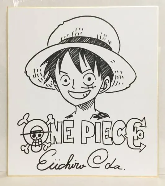 Educational counterfeit reference image (l380325006.1). — educational counterfeit (FAKE) shikishi reference associated with Eiichiro ODA