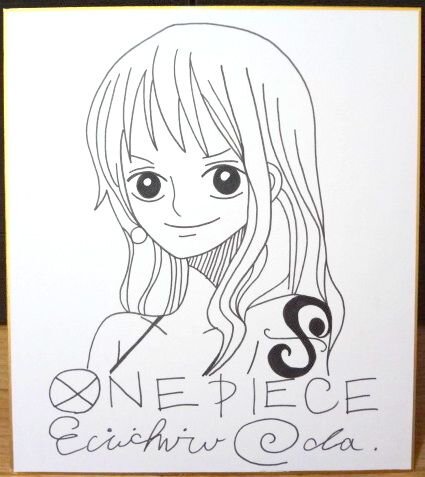 Educational counterfeit reference image (b255608114.1). — educational counterfeit (FAKE) shikishi reference associated with Eiichiro ODA