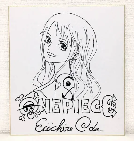 Educational counterfeit reference image (h270662500.1). — educational counterfeit (FAKE) shikishi reference associated with Eiichiro ODA