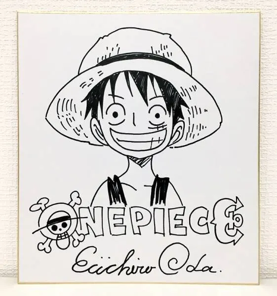 Educational counterfeit reference image (f222330848.1). — educational counterfeit (FAKE) shikishi reference associated with Eiichiro ODA