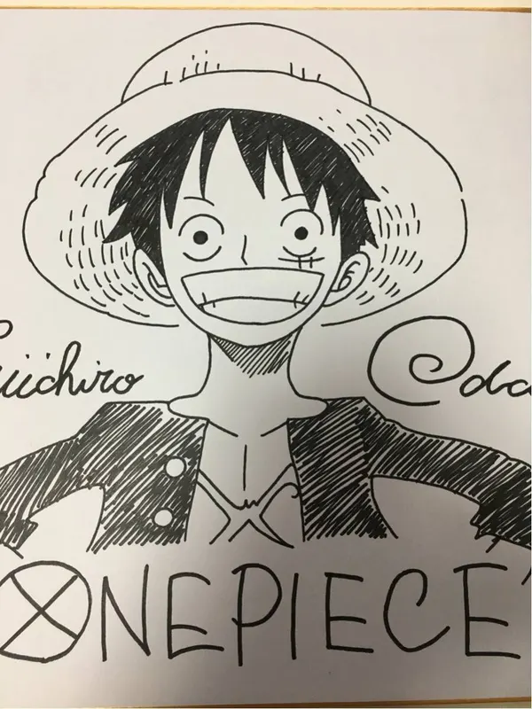 Educational counterfeit reference image (r209682092.1). — educational counterfeit (FAKE) shikishi reference associated with Eiichiro ODA