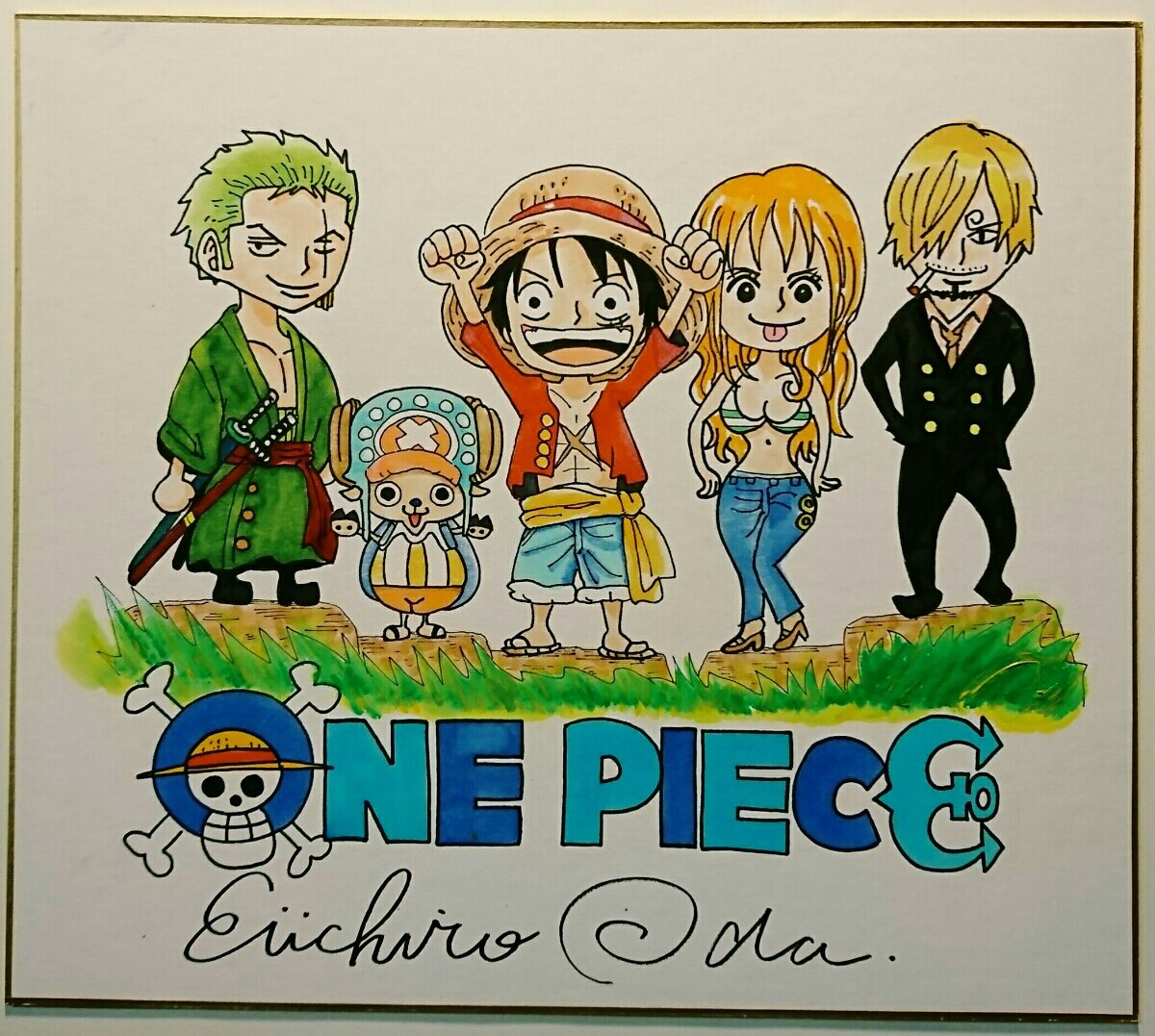 Educational counterfeit reference image (b291434404.1). — educational counterfeit (FAKE) shikishi reference associated with Eiichiro ODA