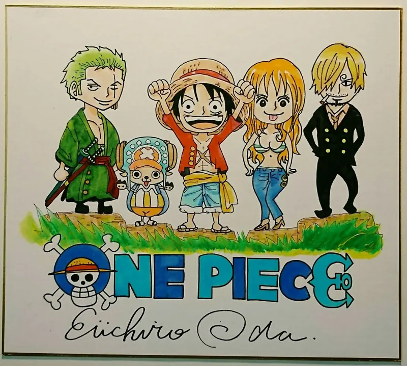 Educational counterfeit reference image (b291434404.1). — educational counterfeit (FAKE) shikishi reference associated with Eiichiro ODA