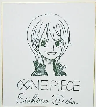Educational counterfeit reference image (w230474257). — educational counterfeit (FAKE) shikishi reference associated with Eiichiro ODA