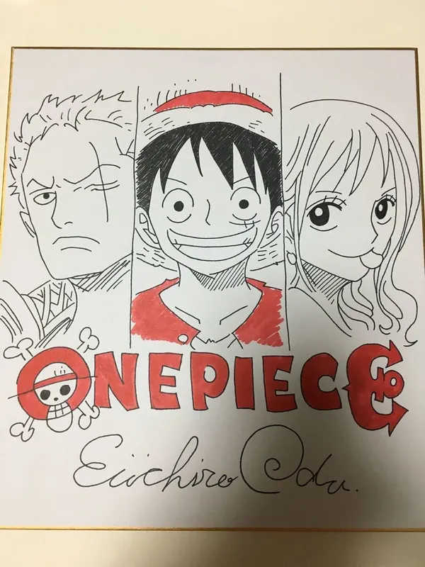 Educational counterfeit reference image (l455006839.1). — educational counterfeit (FAKE) shikishi reference associated with Eiichiro ODA