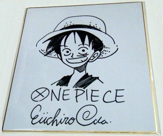 Educational counterfeit reference image (l494411215.1). — educational counterfeit (FAKE) shikishi reference associated with Eiichiro ODA