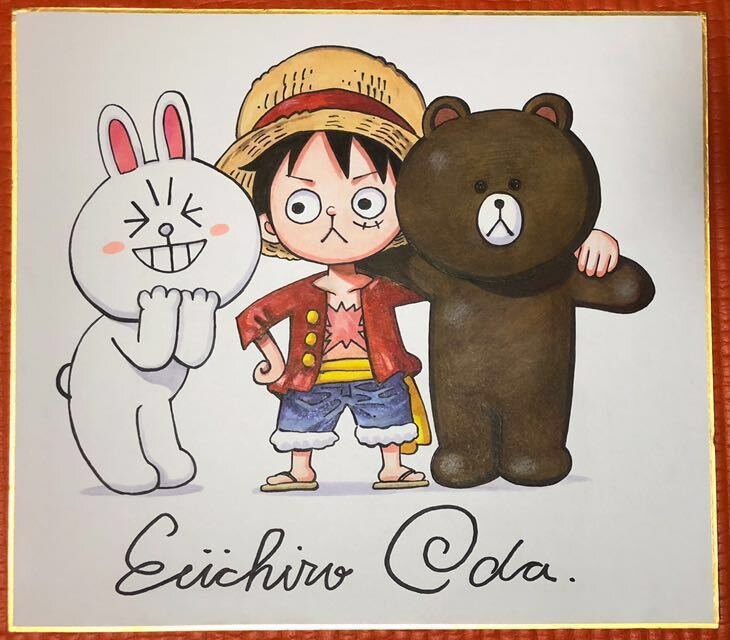 Educational counterfeit reference image (n327449290.1). — educational counterfeit (FAKE) shikishi reference associated with Eiichiro ODA