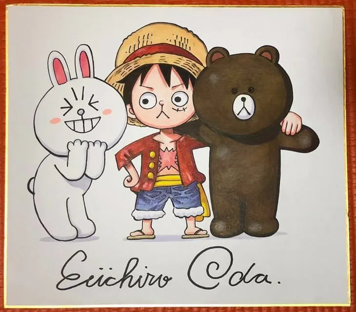 Educational counterfeit reference image (n327449290.1). — educational counterfeit (FAKE) shikishi reference associated with Eiichiro ODA