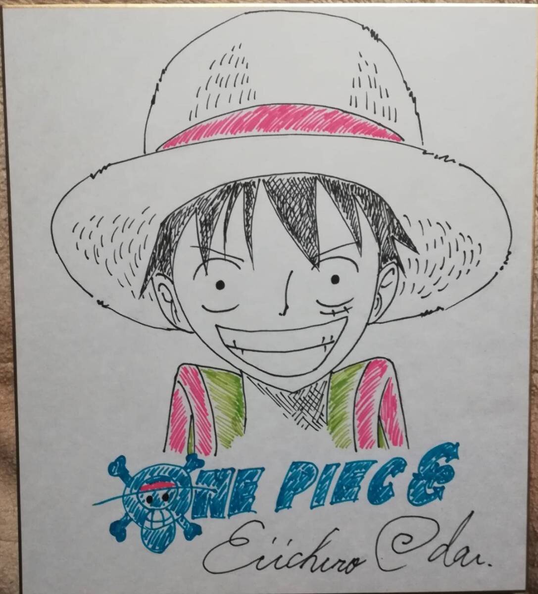 Educational counterfeit reference image (s642691916.1). — educational counterfeit (FAKE) shikishi reference associated with Eiichiro ODA