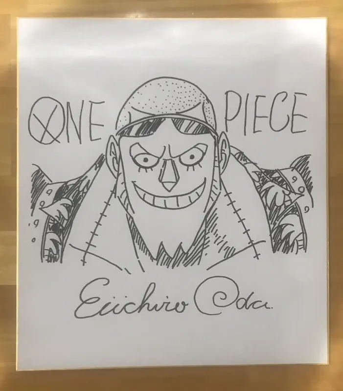 Educational counterfeit reference image (p674446163.1). — educational counterfeit (FAKE) shikishi reference associated with Eiichiro ODA
