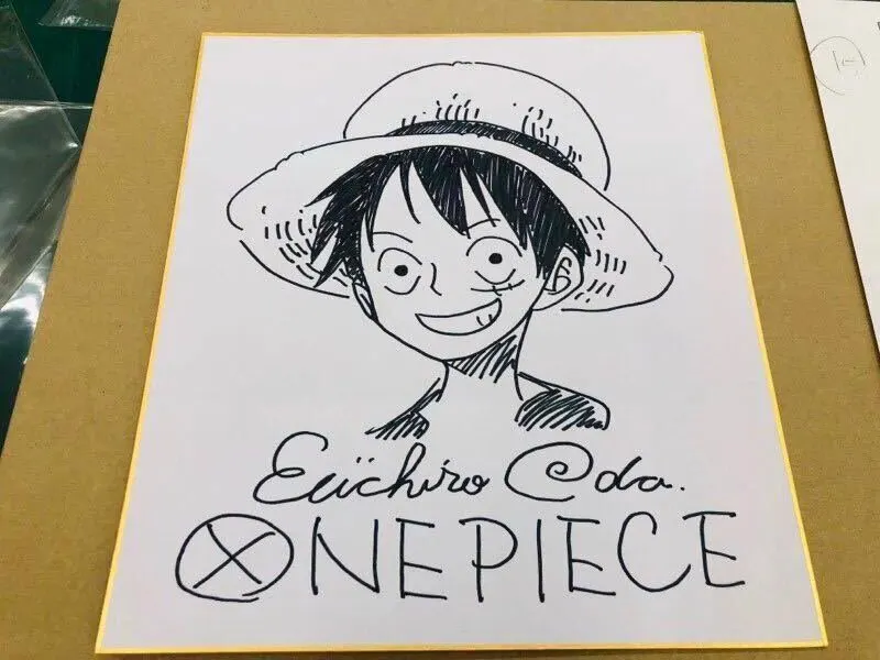 Educational counterfeit reference image (s659381866.6). — educational counterfeit (FAKE) shikishi reference associated with Eiichiro ODA
