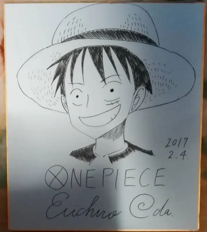 Educational counterfeit reference image (v724839286.1). — educational counterfeit (FAKE) shikishi reference associated with Eiichiro ODA