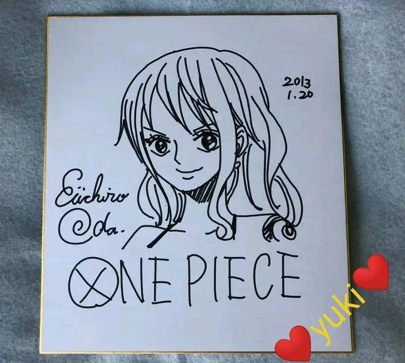 Educational counterfeit reference image (n496634896.1). — educational counterfeit (FAKE) shikishi reference associated with Eiichiro ODA