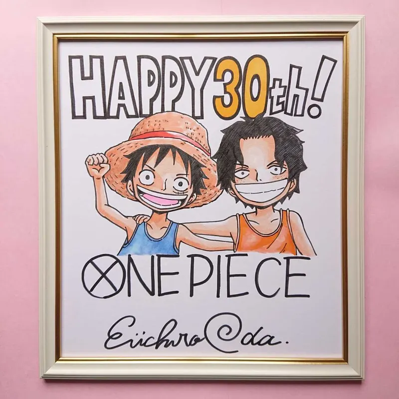Educational counterfeit reference image (k1063236133.1-1). — educational counterfeit (FAKE) shikishi reference associated with Eiichiro ODA