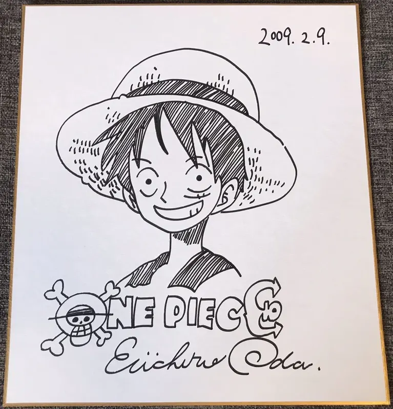 Educational counterfeit reference image (f1099405028.1). — educational counterfeit (FAKE) shikishi reference associated with Eiichiro ODA