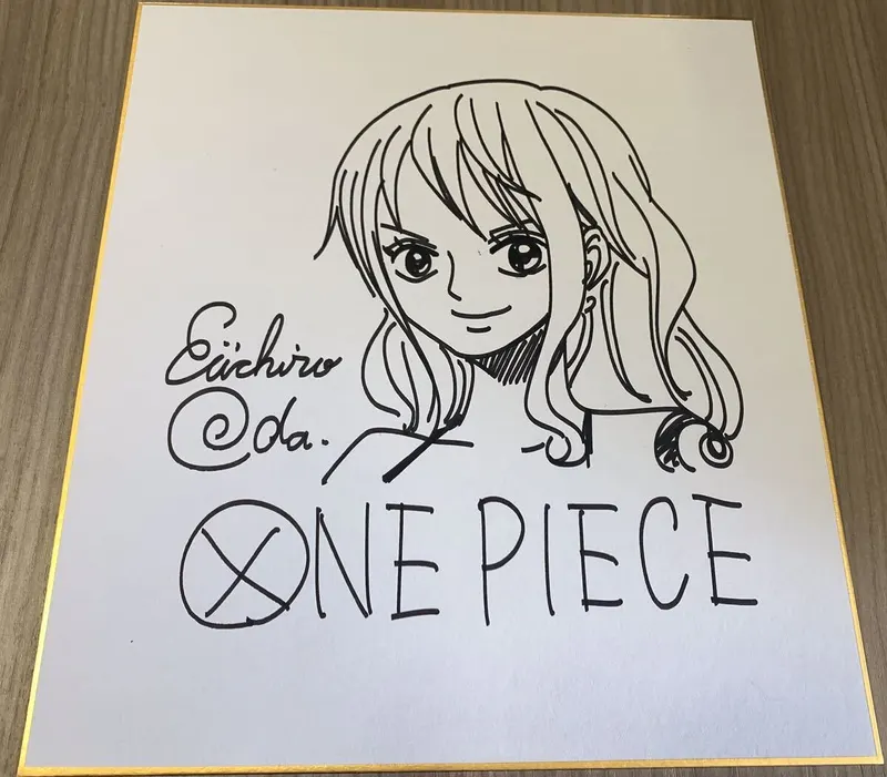 Educational counterfeit reference image (j1109101544.1). — educational counterfeit (FAKE) shikishi reference associated with Eiichiro ODA
