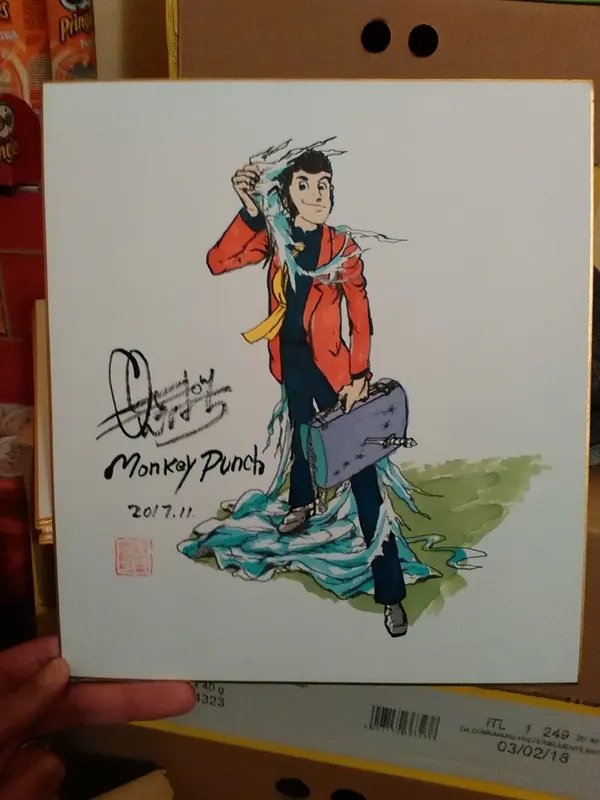 Educational authentic reference image (23157194_1758011614210545_1626496907105869595_o). — educational authentic (REAL) shikishi reference associated with Monkey Punch