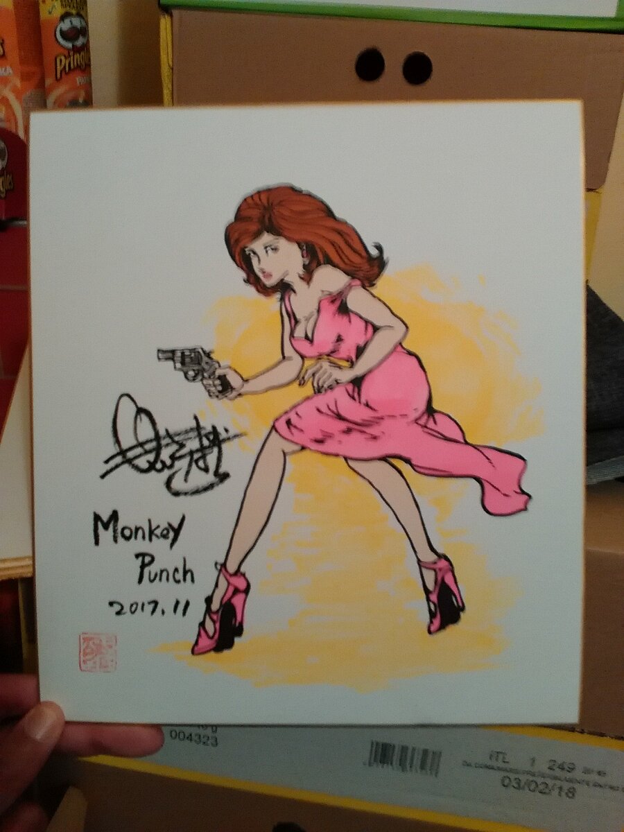 Educational authentic reference image (23213195_1758011660877207_3532915399768653409_o). — educational authentic (REAL) shikishi reference associated with Monkey Punch