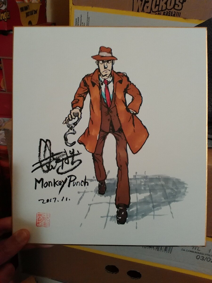 Educational authentic reference image (23334199_1758011904210516_9057095177735402115_o). — educational authentic (REAL) shikishi reference associated with Monkey Punch