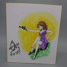 Educational counterfeit reference image (awrtaweaweawe). — educational counterfeit (FAKE) shikishi reference associated with Monkey Punch