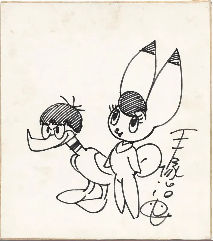 Educational authentic reference image (Screenshot 2024-01-23 040220). — educational authentic (REAL) shikishi reference associated with Osamu Tezuka