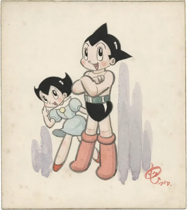 Educational authentic reference image (Screenshot 2024-01-23 035757). — educational authentic (REAL) shikishi reference associated with Osamu Tezuka