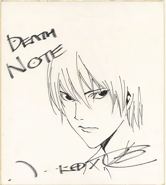 Educational authentic reference image (Screenshot 2024-01-23 053328). — educational authentic (REAL) shikishi reference associated with Takeshi Obata