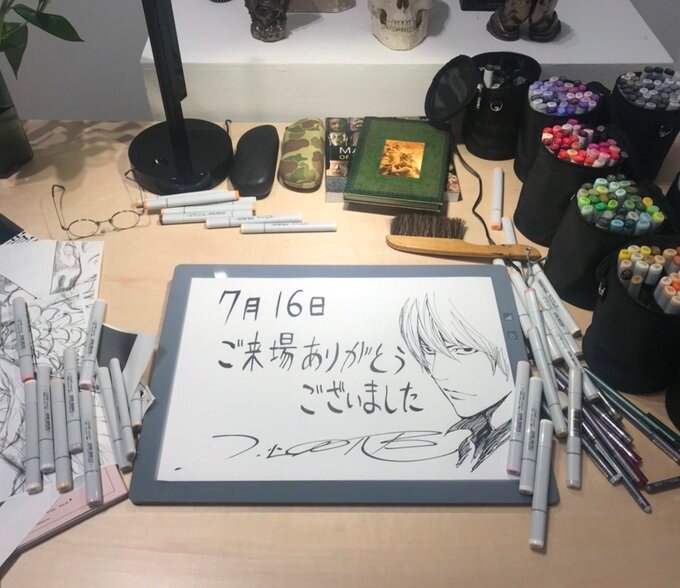 Educational authentic reference image (tumblr_5a0bd1080eeb9b3df020be4f3aaa5310_a12fc958_1280). — educational authentic (REAL) shikishi reference associated with Takeshi Obata