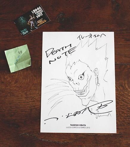 Educational authentic reference image (obatadraw). — educational authentic (REAL) shikishi reference associated with Takeshi Obata