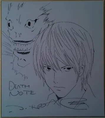 Educational counterfeit reference image (w69160741awe1). — educational counterfeit (FAKE) shikishi reference associated with Takeshi Obata