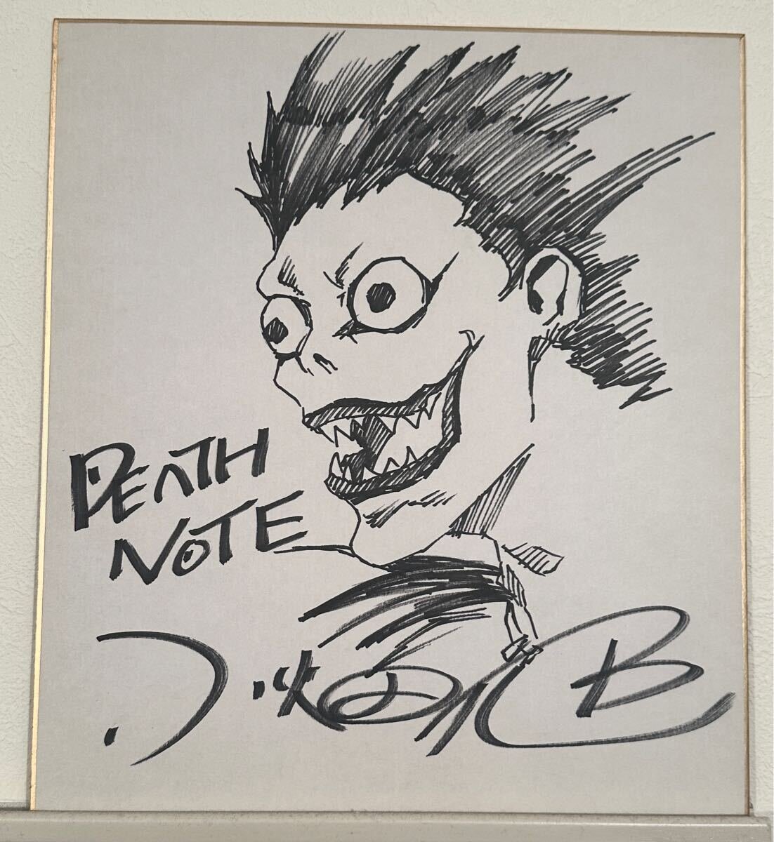 Educational counterfeit reference image (3f0a7c2). — educational counterfeit (FAKE) shikishi reference associated with Takeshi Obata