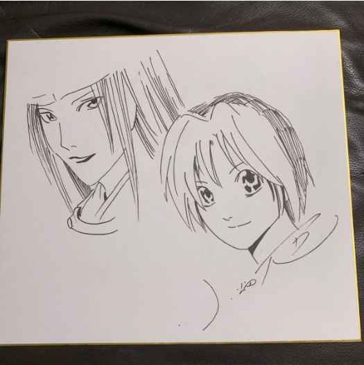 Educational counterfeit reference image (Screenshot 2024-01-23 054258). — educational counterfeit (FAKE) shikishi reference associated with Takeshi Obata