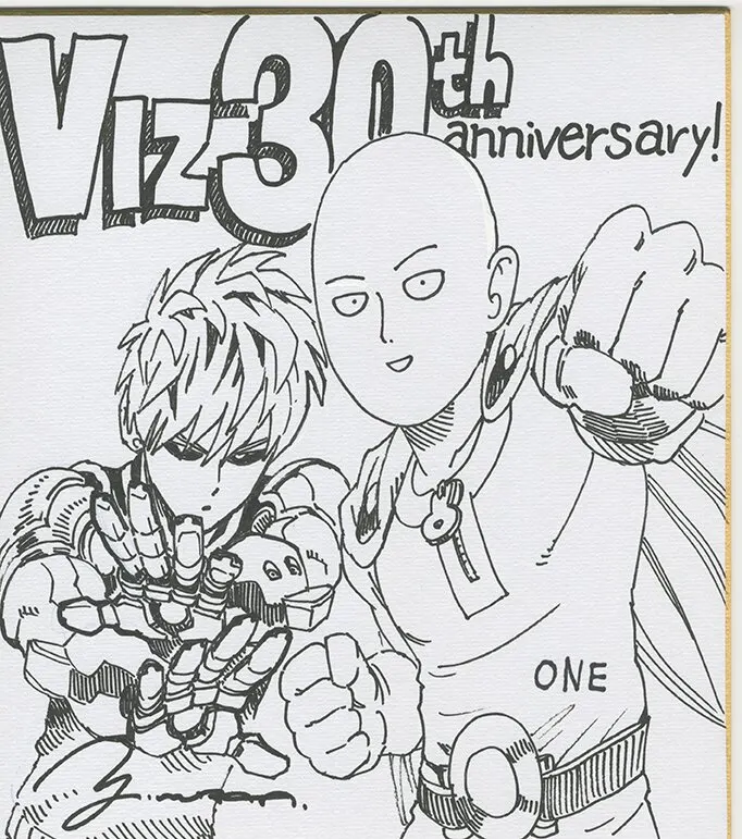 Educational authentic reference image (OnePunchMan). — educational authentic (REAL) shikishi reference associated with Yusuke Murata
