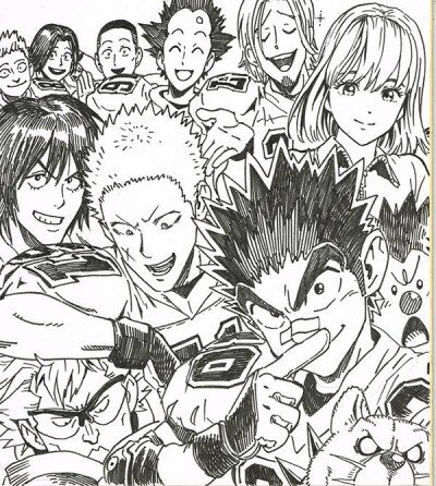 Educational authentic reference image (eyeshield-21-celebrates-12-years-02-400x446). — educational authentic (REAL) shikishi reference associated with Yusuke Murata