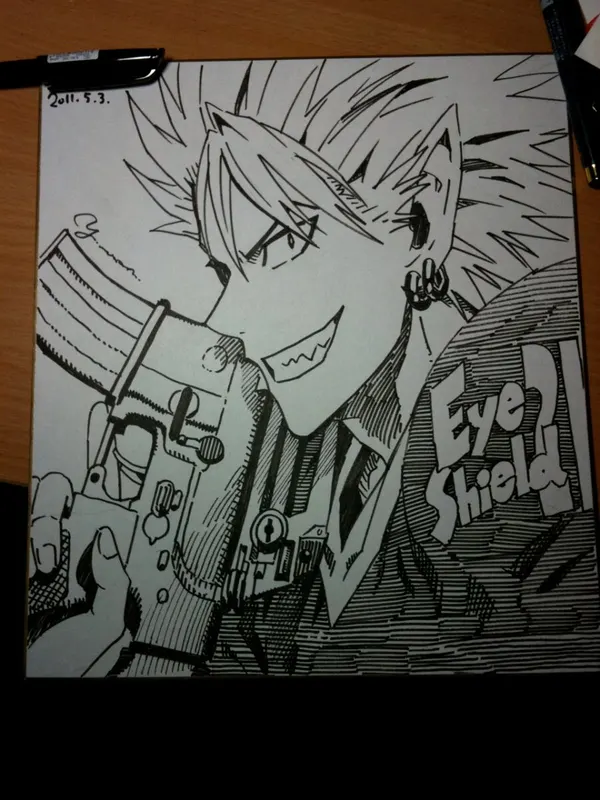 Educational authentic reference image (tumblr_lklnl389JM1qfwog5o5_1280). — educational authentic (REAL) shikishi reference associated with Yusuke Murata