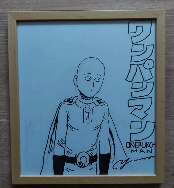 Educational authentic reference image (shinob-opm-murata-shikishi). — educational authentic (REAL) shikishi reference associated with Yusuke Murata