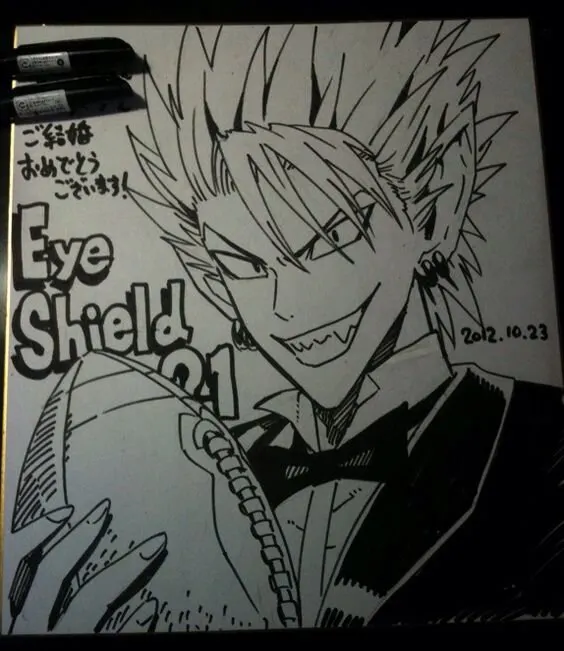 Educational authentic reference image (18c8e5097be9eb624d3c60babb032321). — educational authentic (REAL) shikishi reference associated with Yusuke Murata