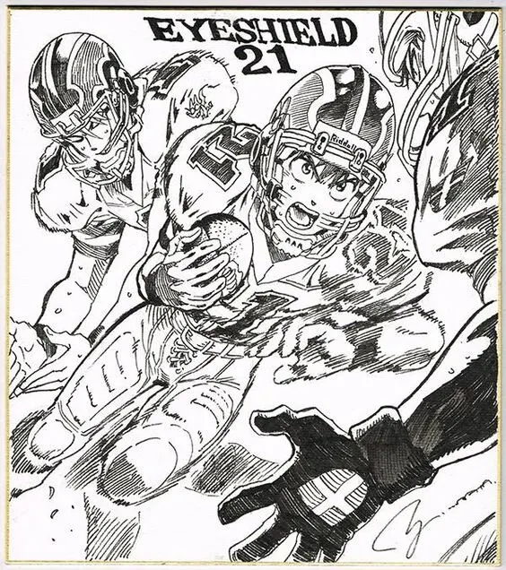 Educational authentic reference image (d9185777b9eb2fa75879eac6932835cd). — educational authentic (REAL) shikishi reference associated with Yusuke Murata