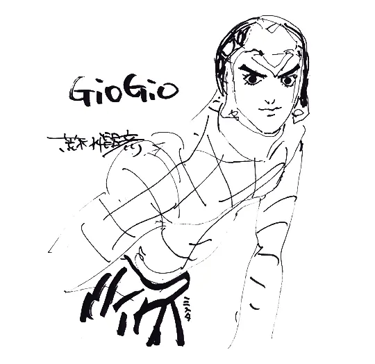 Educational authentic reference image (tumblr_b55b8e69507b0c49b2a782c1f5765cf6_50166403_540). — educational authentic (REAL) shikishi reference associated with Araki Hirohiko