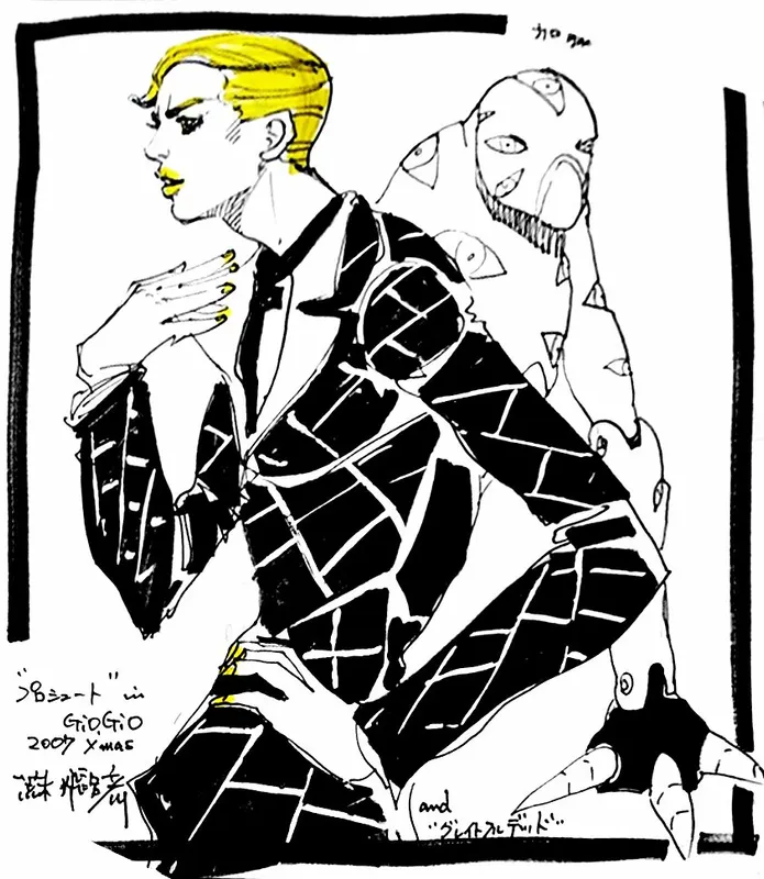 Educational authentic reference image (Prosciutto_2007_restored). — educational authentic (REAL) shikishi reference associated with Araki Hirohiko