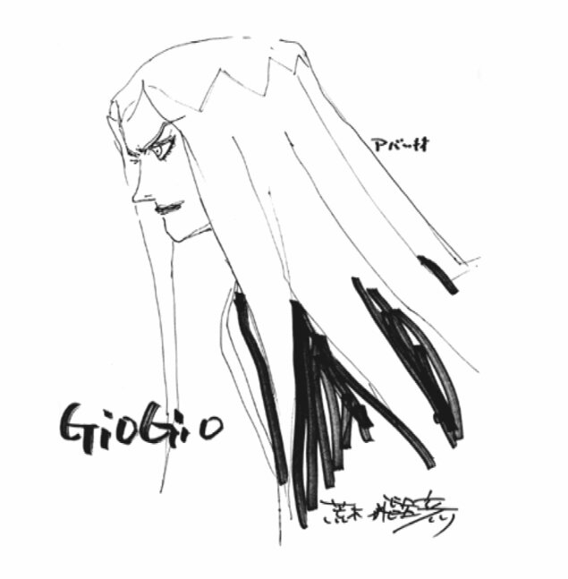 Educational authentic reference image (GioGioPS2_Sketch_03). — educational authentic (REAL) shikishi reference associated with Araki Hirohiko