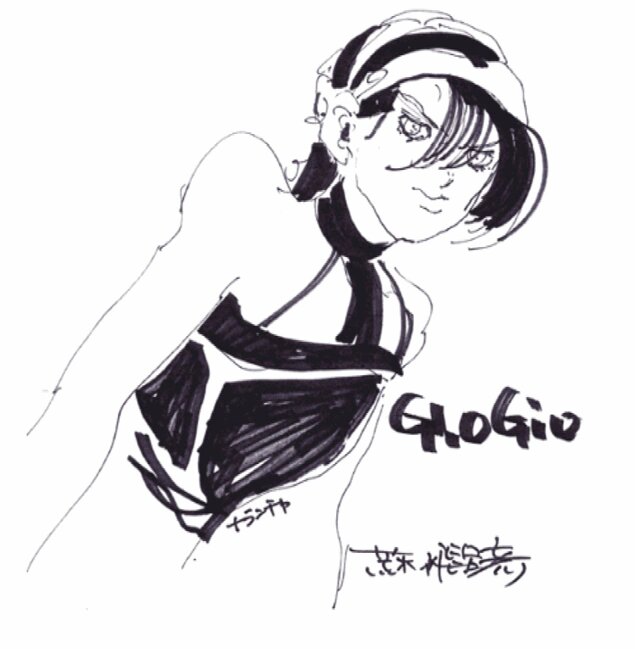 Educational authentic reference image (GioGioPS2_Sketch_05). — educational authentic (REAL) shikishi reference associated with Araki Hirohiko