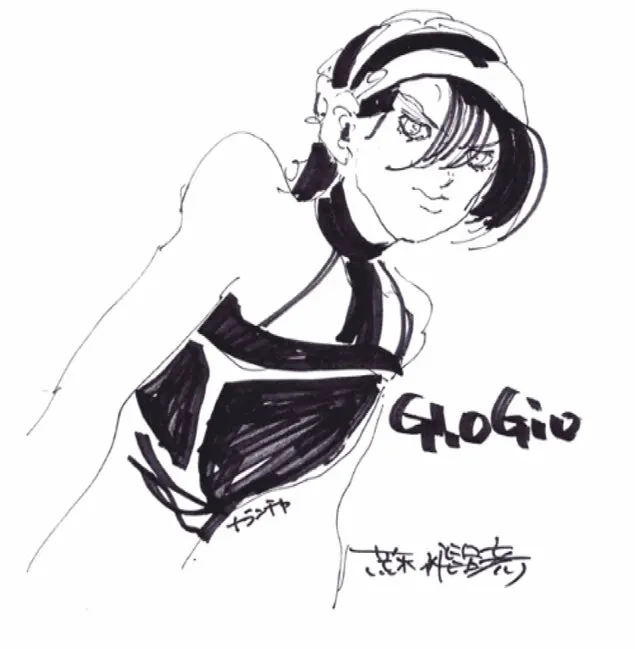 Educational authentic reference image (GioGioPS2_Sketch_05). — educational authentic (REAL) shikishi reference associated with Araki Hirohiko