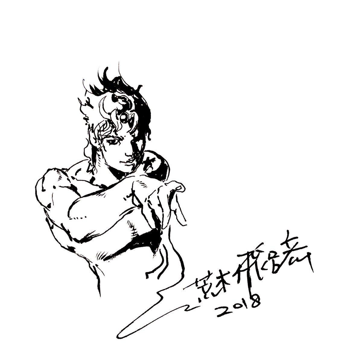 Educational authentic reference image (EAQWhocWsAASMNx). — educational authentic (REAL) shikishi reference associated with Araki Hirohiko