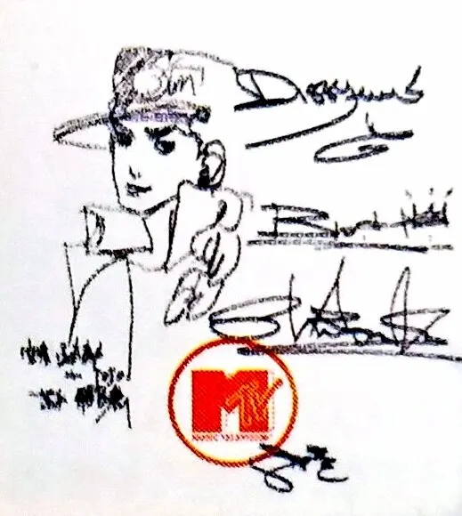 Educational authentic reference image (MTVPaper_JotaroSketch_Mar2007). — educational authentic (REAL) shikishi reference associated with Araki Hirohiko